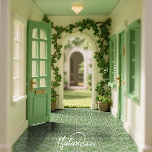 Dollhouse Flooring Tiles on 1/12 1/6 Scale Miniature Decor Accessories 32pcs Double-Sided in Kuwait