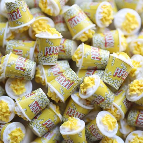 Realistic Miniature Popcorn Buckets: 10pcs, Resin Food Prop for Dollhouse Kitchen & Movie Scenes in Saudi Arabia