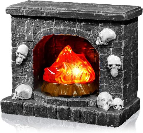 1: 12 Scale Mini House Furniture and Accessories Halloween Black Miniature Fireplace Mini Resin Fireplace for Miniature House Decoration in Kuwait
