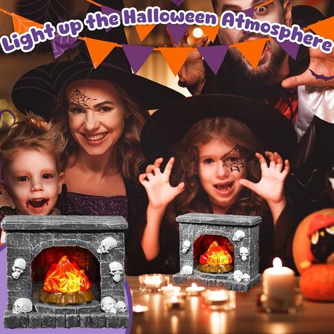 1: 12 Scale Mini House Furniture and Accessories Halloween Black Miniature Fireplace Mini Resin Fireplace for Miniature House Decoration in Kuwait