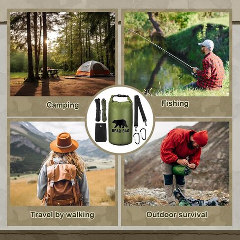 1 Set Bear Food Bag for Camping Ultralight Food Bag Hanging System Includes Waterproof Bear Bag, Nylon Ropes, Hooks for Camping Backpacking in Saudi Arabia