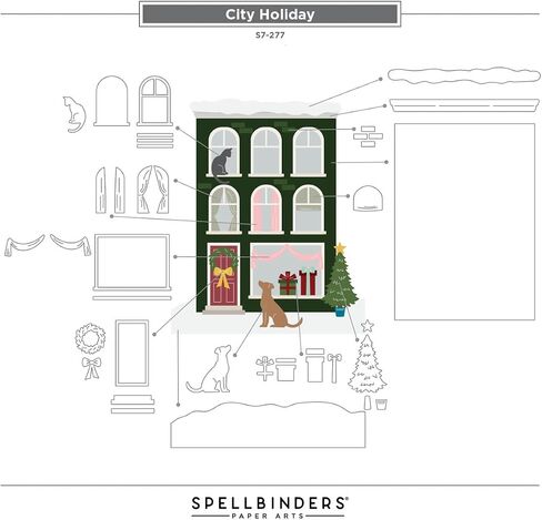 يموت قطع العطلات في مدينة Spellbinders بواسطة Yana Smakula ، مجموعة من 22 قطعة ، مشهد شتاء تحيات الموسم ، وصنع البطاقات in Saudi Arabia