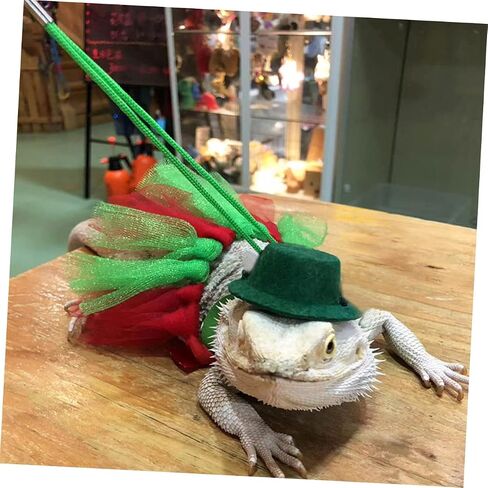 Garneck 1SET تسخير التنين الملتحي وتصميم عيد الميلاد المقود حبل Gecko مريح ومريح لمحبي السحلية للحيوانات الأليفة لقضاء العطلات in Saudi Arabia
