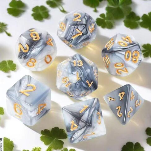 DND Polyhedral Dice Set with a Black Dice Bag for D&D RPG MTG Role Playing Table Games RPG Polyhedral Dice for Dungeon and Dragons Playing Games 7-Die Set (Pink Transparent Dice) in Saudi Arabia