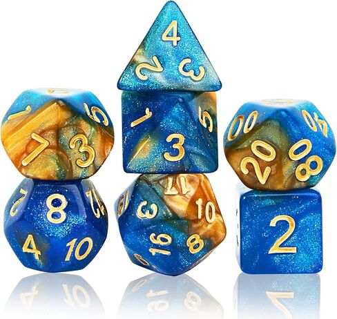 DND Polyhedral Dice Set with a Black Dice Bag for D&D RPG MTG Role Playing Table Games RPG Polyhedral Dice for Dungeon and Dragons Playing Games 7-Die Set (Pink Transparent Dice) in Saudi Arabia