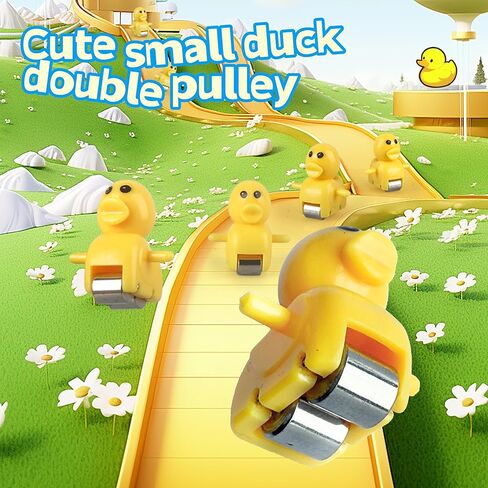 Small Duck Climbing Stairs Slide Toy with Electric Truck for Toddler Crawling Toys Ferris Wheel Toy with Racing Track for Baby Kid 3- Years Old Boy Girl Birthday Gift,Light & Music On/Off in Kuwait