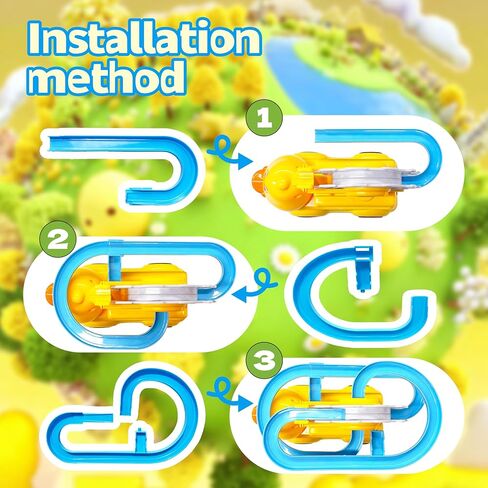 Small Duck Climbing Stairs Slide Toy with Electric Truck for Toddler Crawling Toys Ferris Wheel Toy with Racing Track for Baby Kid 3- Years Old Boy Girl Birthday Gift,Light & Music On/Off in Kuwait