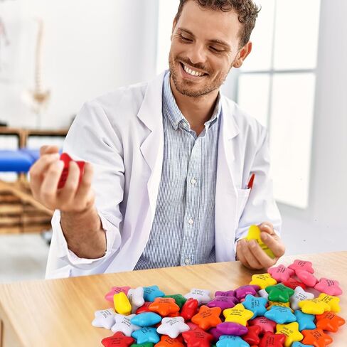 64 أجهزة كمبيوتر شكرا لكونك رهيبة نجمة كرات الإجهاد الإجهاد بشكل ملهمة الإجهاد الإجهاد النجوم الكرة التحفيزية الضغط الملونة تململ Toy Office Office Toy Party Party in Kuwait