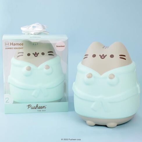 Hamee Pusheen Cat Slow Rising Cute Jumbo Squishy Toy (Bread Scented, 6.3 inch) [Birthday Gift Bags, Party Favors, Gift Basket Filler, Stress Relief Kawaii Stuff Toys] - Loaf in Saudi Arabia