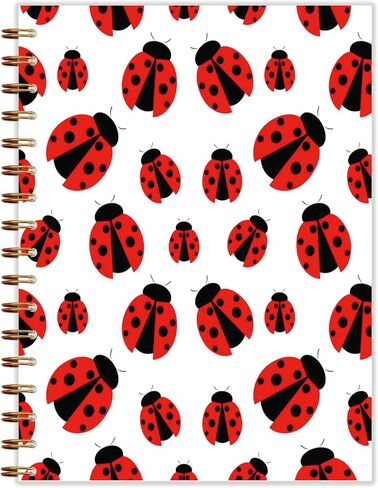 QNHIJ Ladybug Spiral Notebook 5.5x8.3 ، Ladybird Notebook ، هدايا Ladybug for Women Journal ، Lady Bugs Gifts Women Journal in Saudi Arabia
