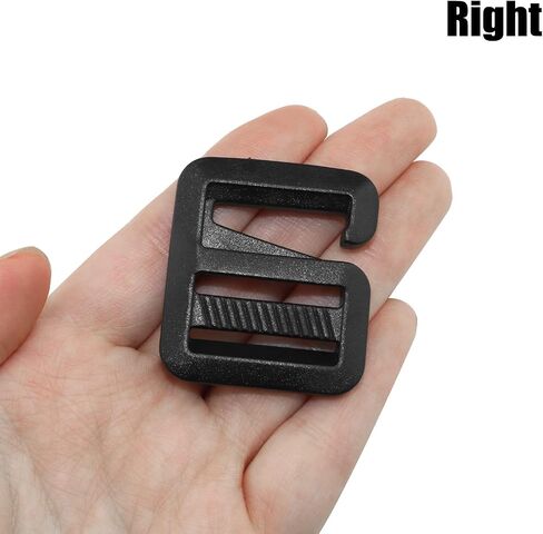 G hook 8pcs 4pairs Black G-Hook Wave Buckles Backpack Bound Bettware Hardware Carabiners Hook Outdoor Webbing Buckle Buckles قابلة للتعديل لحزام حقائب الظهر حزام (4 يسار + 4 يمين) in Saudi Arabia
