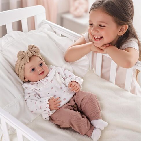 Babeside LifeLike Reborn Baby Baby Dolls Tess - 17inch لطيفًا ناعمًا للفيروسات واقعية واقعية للطفل يبتسم للحياة الحقيقية لدمى الطفل مع إكسسوارات كاملة ل 3+ سنوات من الهدايا in Saudi Arabia