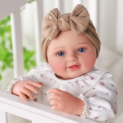 Babeside LifeLike Reborn Baby Baby Dolls Tess - 17inch لطيفًا ناعمًا للفيروسات واقعية واقعية للطفل يبتسم للحياة الحقيقية لدمى الطفل مع إكسسوارات كاملة ل 3+ سنوات من الهدايا in Saudi Arabia