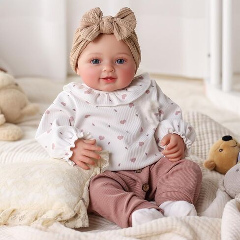 Babeside LifeLike Reborn Baby Baby Dolls Tess - 17inch لطيفًا ناعمًا للفيروسات واقعية واقعية للطفل يبتسم للحياة الحقيقية لدمى الطفل مع إكسسوارات كاملة ل 3+ سنوات من الهدايا in Saudi Arabia