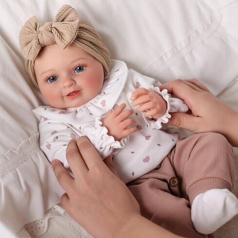 Babeside LifeLike Reborn Baby Baby Dolls Tess - 17inch لطيفًا ناعمًا للفيروسات واقعية واقعية للطفل يبتسم للحياة الحقيقية لدمى الطفل مع إكسسوارات كاملة ل 3+ سنوات من الهدايا in Saudi Arabia