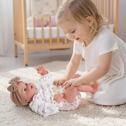 Babeside LifeLike Reborn Baby Baby Dolls Tess - 17inch لطيفًا ناعمًا للفيروسات واقعية واقعية للطفل يبتسم للحياة الحقيقية لدمى الطفل مع إكسسوارات كاملة ل 3+ سنوات من الهدايا in Saudi Arabia