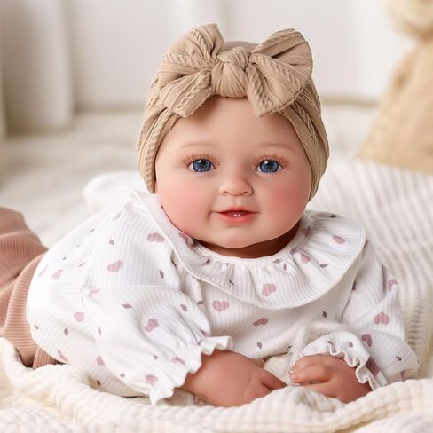 Babeside LifeLike Reborn Baby Baby Dolls Tess - 17inch لطيفًا ناعمًا للفيروسات واقعية واقعية للطفل يبتسم للحياة الحقيقية لدمى الطفل مع إكسسوارات كاملة ل 3+ سنوات من الهدايا in Saudi Arabia
