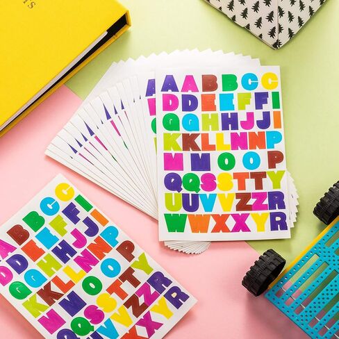 BBTO 20 SHOETS ALPHABET LETTERS ملصقات ذاتية ملصقات ملونة ملصقات PU محدب خطاب الشاشة DIY CRAFTS MAING FOR SIGN in Saudi Arabia