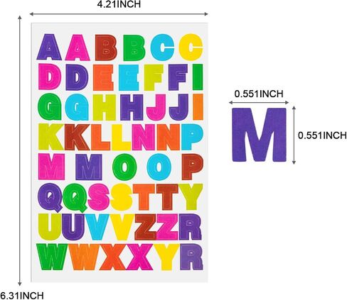BBTO 20 SHOETS ALPHABET LETTERS ملصقات ذاتية ملصقات ملونة ملصقات PU محدب خطاب الشاشة DIY CRAFTS MAING FOR SIGN in Saudi Arabia