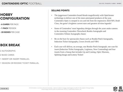 2024 Panini Contenders Optic Football Hobby Box in Saudi Arabia