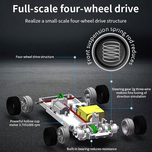 سيارة RC Drift Car - 1:43 سيارة التحكم عن بعد 2.4 جيجا هرتز سيارات Mini Drift Racing عالي السرعة للسيارة مع أضواء LED لهدية RC Toys (4305Silver ، Gyro) in Kuwait