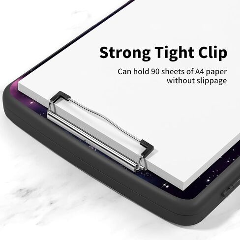 Clipboard with Storage, High Capacity Nursing Clipboards with Pen Holder, Heavy Duty Clipboards with Low Profile Clip, Clipboard Folder Side Opening, Moon Sun Stars in Kuwait