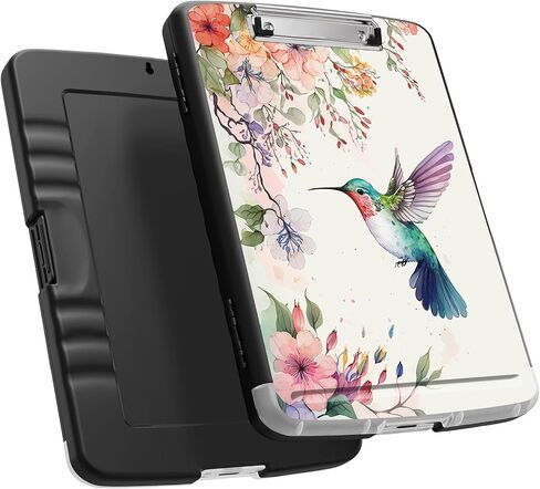 Clipboard with Storage, High Capacity Nursing Clipboards with Pen Holder, Heavy Duty Clipboards with Low Profile Clip, Clipboard Folder Side Opening, Moon Sun Stars in Kuwait