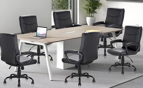 CLATINA Big and Tall 500 lbs Waiting Chair, Leather Guest Reception Chairs with Padded Arm Rest for Waiting Room Office Home and Meeting Conference, Black 8 PK in Kuwait
