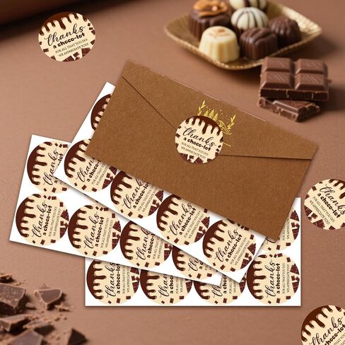 Serencatcher 80pcs s'more تقدير الموظف شكرا لك ملصقات 2 بوصة ، s'mores ملصقات مستديرة ذاتية الملصقات الختمات لصالح الحفلات الأكياس مظروف مدرس الأعمال الصغيرة فريق العمل in Kuwait