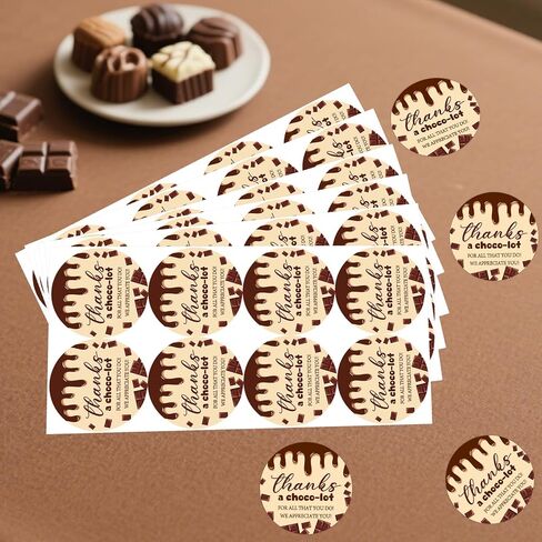 Serencatcher 80pcs s'more تقدير الموظف شكرا لك ملصقات 2 بوصة ، s'mores ملصقات مستديرة ذاتية الملصقات الختمات لصالح الحفلات الأكياس مظروف مدرس الأعمال الصغيرة فريق العمل in Kuwait