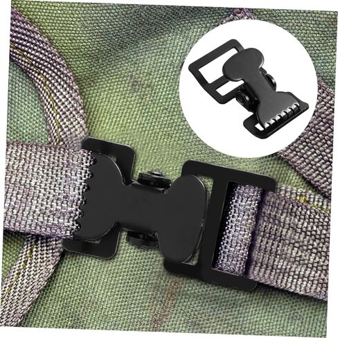 STOBOK 5pcs Medical Clip Buckles Belt Buckle Side Release Backpack Replacement Webbing Iron Black in Saudi Arabia