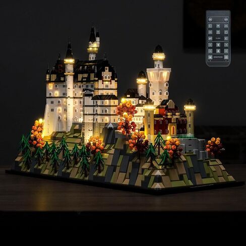 مجموعة الضوء المتوافقة مع Lego 21063 Neuschwanstein Castle Architecture - لا يوجد طراز فقط الضوء ، إكسسوارات إضاءة LED متوافقة مع Lego New Swansea Castle 21063 (إصدار RC مخصص) in Saudi Arabia