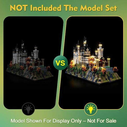 مجموعة الضوء المتوافقة مع Lego 21063 Neuschwanstein Castle Architecture - لا يوجد طراز فقط الضوء ، إكسسوارات إضاءة LED متوافقة مع Lego New Swansea Castle 21063 (إصدار RC مخصص) in Saudi Arabia