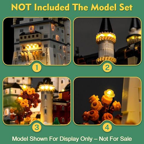 مجموعة الضوء المتوافقة مع Lego 21063 Neuschwanstein Castle Architecture - لا يوجد طراز فقط الضوء ، إكسسوارات إضاءة LED متوافقة مع Lego New Swansea Castle 21063 (إصدار RC مخصص) in Saudi Arabia