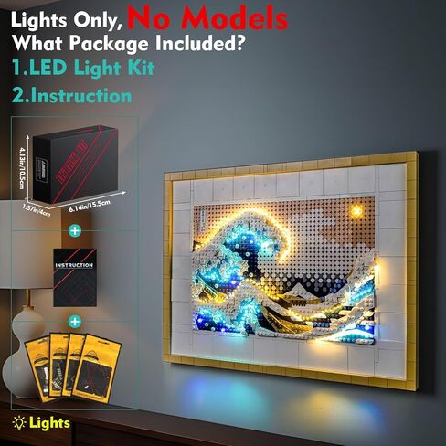 Light kit Compatible with Lego 31208 Hokusai – The Great Wave - No Model Only Light, LED Lighting Accessories Compatible with Lego 31208 Kanagawa Surfing Set (Standard Version) in Saudi Arabia