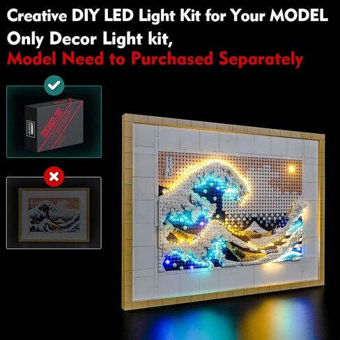 Light kit Compatible with Lego 31208 Hokusai – The Great Wave - No Model Only Light, LED Lighting Accessories Compatible with Lego 31208 Kanagawa Surfing Set (Standard Version) in Saudi Arabia