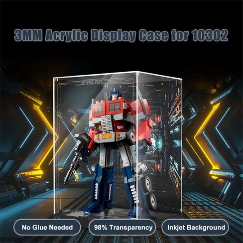 علبة عرض LEGO Optimus Prime 10302 ، مربع عرض أكريليك 3 مم لـ LEGO 10302 (لم يتم تضمين مجموعة طراز) in Kuwait
