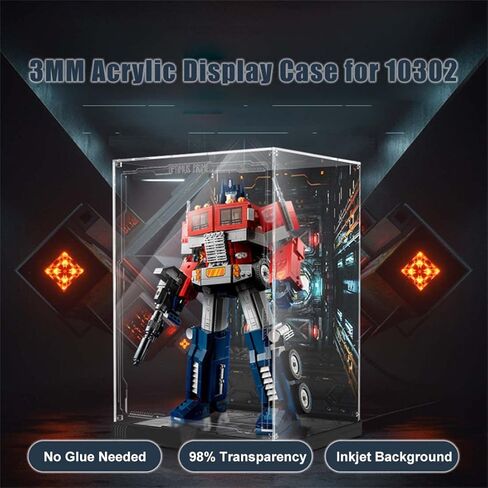 علبة عرض LEGO Optimus Prime 10302 ، مربع عرض أكريليك 3 مم لـ LEGO 10302 (لم يتم تضمين مجموعة طراز) in Kuwait