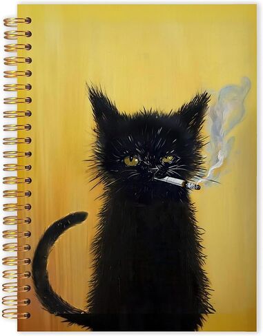Qabliqo Orange Tabby Cat Bathing Spiral Notebooks, Minimalist Japanese Cat Journals for Writing, Cats Lover Mom Lady Gifts Journal, Aesthetic Cute Kitten Notebook for Note Taking, 5.5x8.3 Inch in Saudi Arabia