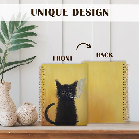 Qabliqo Orange Tabby Cat Bathing Spiral Notebooks, Minimalist Japanese Cat Journals for Writing, Cats Lover Mom Lady Gifts Journal, Aesthetic Cute Kitten Notebook for Note Taking, 5.5x8.3 Inch in Saudi Arabia