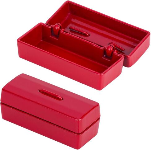 1:10 Scale RC Crawler Accessories Simulation Decoration Tools Mini Decorative Wrench Hammer Screwdriver Toolbox for 1/10 RC Crawler Car SCX10 D90 D110 TF2 TRX4 (Red) in Saudi Arabia