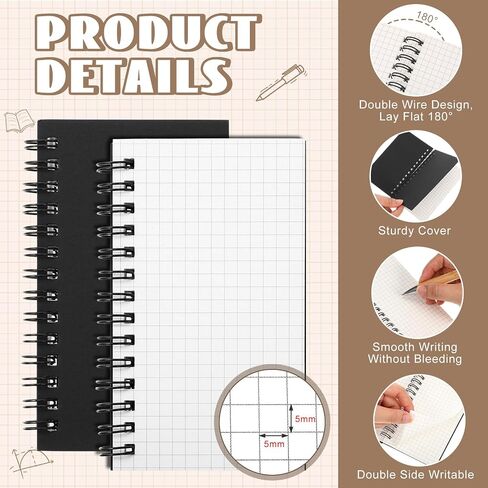 Jutom 12 PCS PACT PALTS SMITHER PADS BOODS MINI SPOONS POPERS PAPER 3 × 5 بوصة الجيب المفترات 120 صفحة MINI NOTEPADS لمجتمع الرياضيات المدرسية المكتبية (أسود) in Saudi Arabia