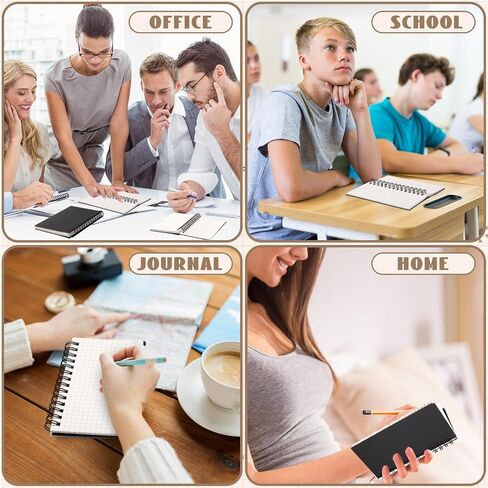 Jutom 12 PCS PACT PALTS SMITHER PADS BOODS MINI SPOONS POPERS PAPER 3 × 5 بوصة الجيب المفترات 120 صفحة MINI NOTEPADS لمجتمع الرياضيات المدرسية المكتبية (أسود) in Saudi Arabia