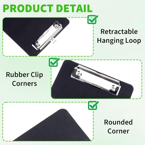 24 حزمة الحزمة Mini Clipboards ، Black A5 Memo Memo Clipboard 5.9x8.8 بوصة من مقدمي العروض in Kuwait