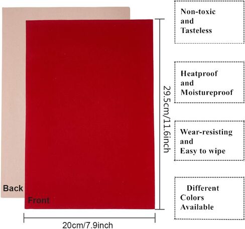 BENECREAT 19 Colors 8.3x11.8 Velvet Fabric Sticky Back Adhesive Back Sheets A4 Self-Adhesive Velvet Fabric Sheet for Halloween Christmas Decor Art and Craft Making in Saudi Arabia