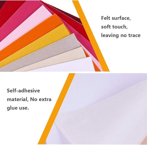BENECREAT 19 Colors 8.3x11.8 Velvet Fabric Sticky Back Adhesive Back Sheets A4 Self-Adhesive Velvet Fabric Sheet for Halloween Christmas Decor Art and Craft Making in Saudi Arabia