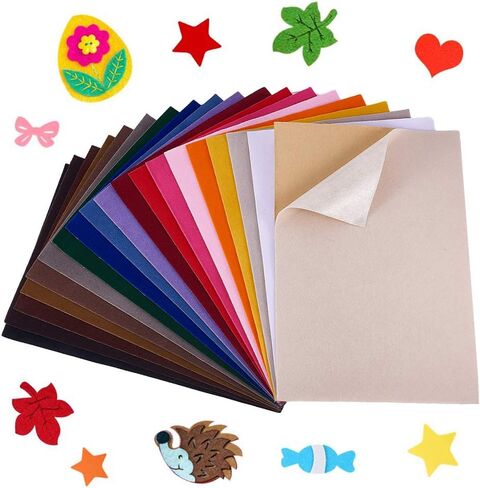BENECREAT 19 Colors 8.3x11.8 Velvet Fabric Sticky Back Adhesive Back Sheets A4 Self-Adhesive Velvet Fabric Sheet for Halloween Christmas Decor Art and Craft Making in Saudi Arabia