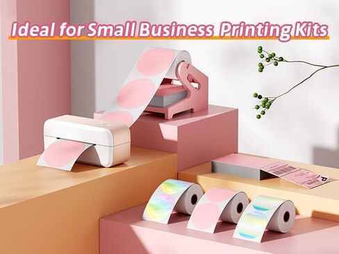 2" White Thermal Circle Sticker Labels, Self-Adhesive Round Direct Thermal Labels, Multi-Purpose Printer for DIY Barcode, Address, Name Tags 750/1 Roll White, Not for M100 in Kuwait