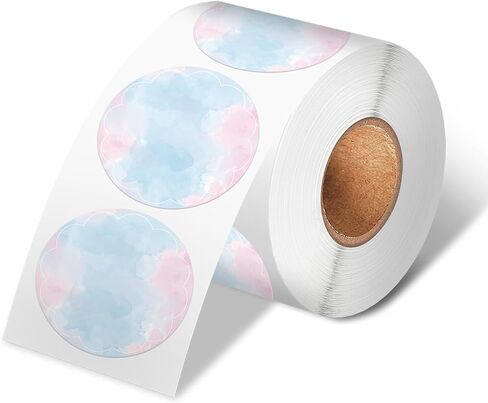 2" White Thermal Circle Sticker Labels, Self-Adhesive Round Direct Thermal Labels, Multi-Purpose Printer for DIY Barcode, Address, Name Tags 750/1 Roll White, Not for M100 in Kuwait