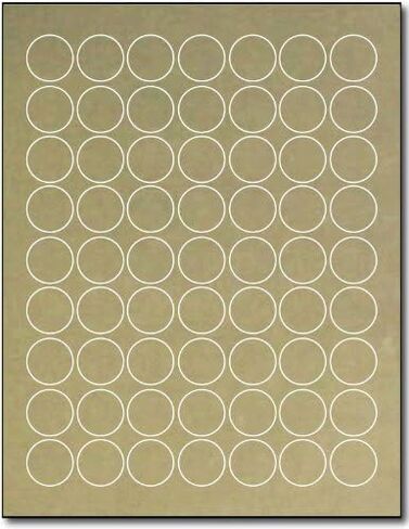 Laser Gold Foil 1" Round Labels for Laser Printers - 10 Sheets / 630 Labels in Saudi Arabia